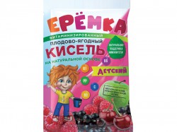 Кисель моментального приготовления, Еремка 25 г №1 плодово-ягодный на натуральной основе витаминизированный для детей от 3 лет