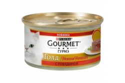 Консервы для кошек, Gourmet (Гурме) 85 г Голд нежная начинка говядина