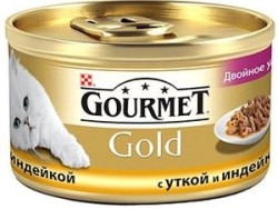 Консервы для кошек, Gourmet (Гурме) 85 г Голд дуо с уткой и индейкой