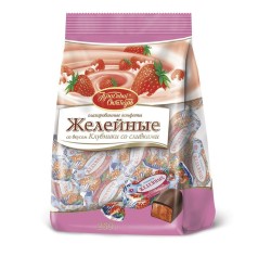 Конфеты, 250 г Желейные клубника со сливками