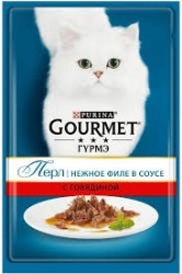 Консервы для кошек, Gourmet (Гурме) 85 г Перл говядина в подливе