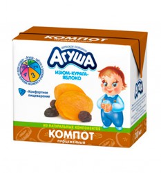 Компот, Агуша 500 г изюм курага яблоко