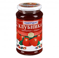 Клубника, Главпродукт 550 г протертая с сахаром стекло