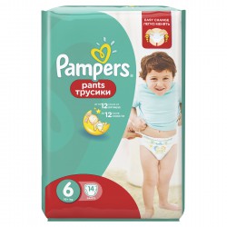 Подгузники-трусики, Pampers (Памперс) 16+ кг №14 пэнтс