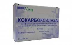 Кокарбоксилазы гидрохлорид, лиоф. д/р-ра д/ин. 50 мг №10 в комплекте с растворителем (ампулы) 2 мл