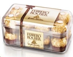 Конфеты, Ferrero Rocher (Ферреро Роше) 200 г №1 хрустящие из молочного шоколада с начинкой из крема и лесного ореха пласт. коробка