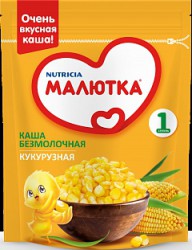 Каша безмолочная, Малютка 200 г кукурузная с 5 мес