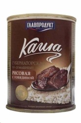 Каша, Главпродукт 340 г Губернаторская по-домашнему №9 рисовая с говядиной железн.банка