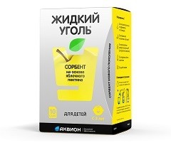 Комплекс с пектином Жидкий уголь для детей, пор. 7 г №10 БАД саше