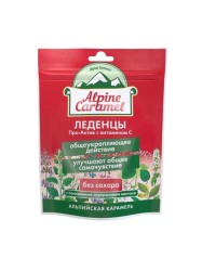 Леденцы, Alpine Caramel (Альпийская Карамель) 75 г 1 шт БАД Про-Актив с витамином С без сахара с пониженным содержанием ментола (леденцы массой 3.3 г) зип-лок