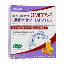 Кардиоактив Омега-3, пор. 7 г №10 тропические фрукты